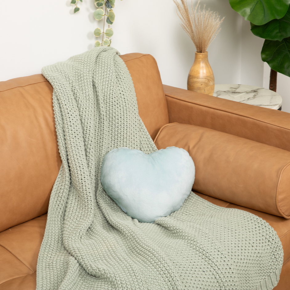 The Heart to Hug Pillow - Mist